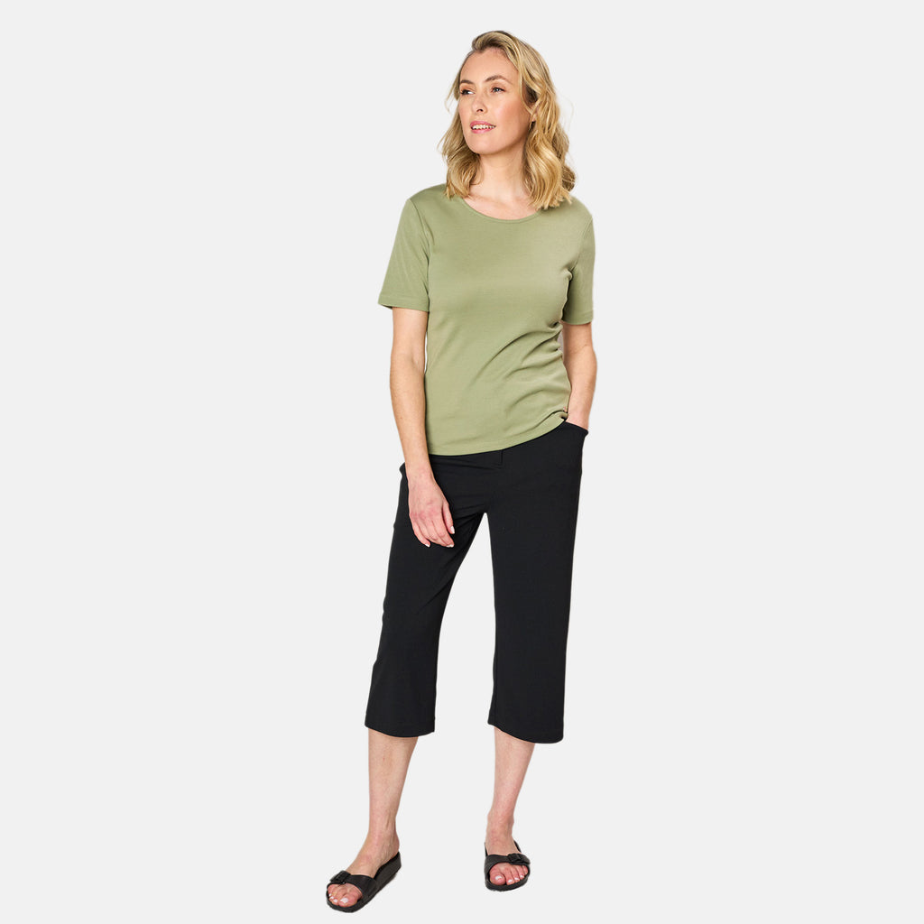 EMRECO Lightweight Crepe Culotte (Size 14) - Black_7762961