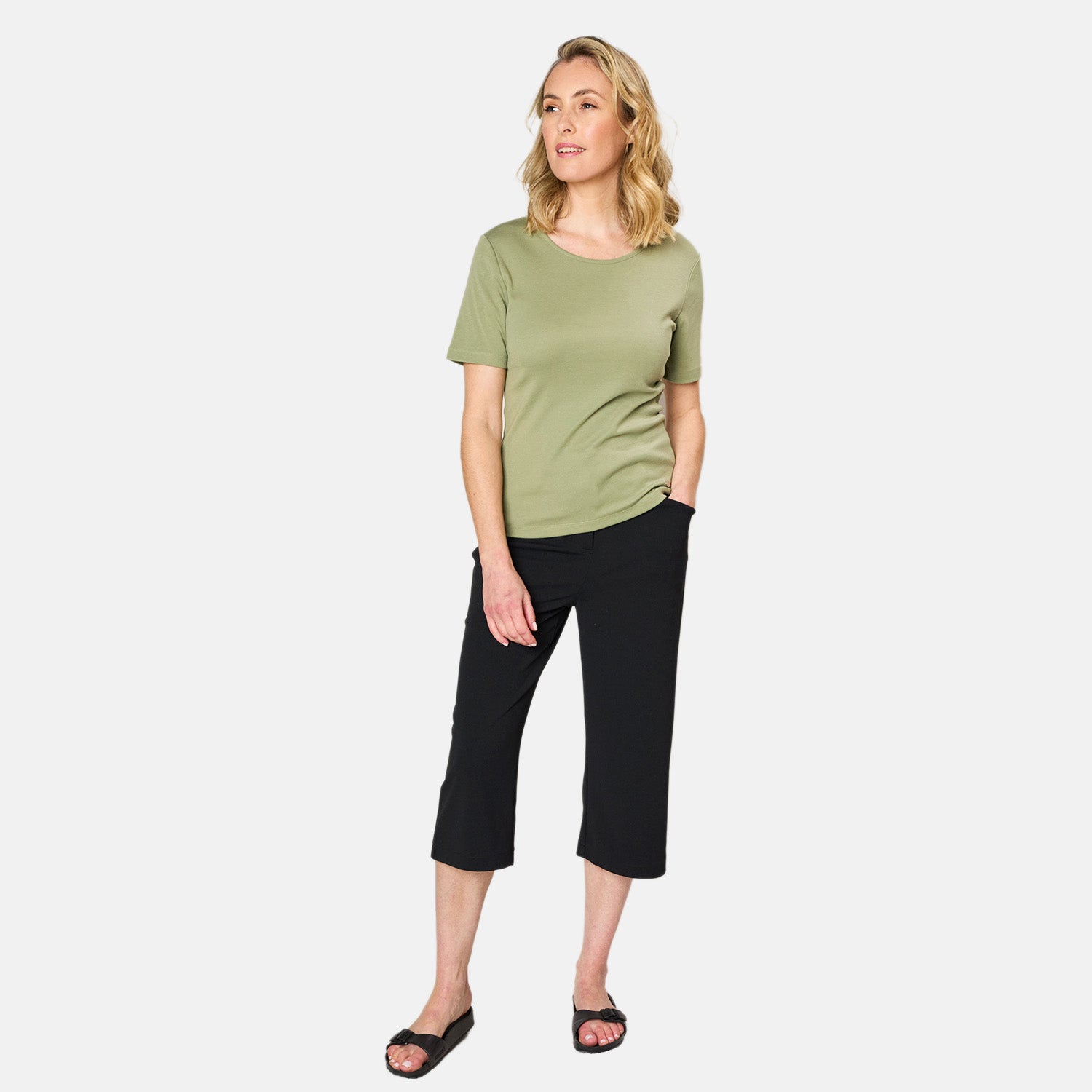EMRECO Lightweight Crepe Culotte - Black V32515470 0