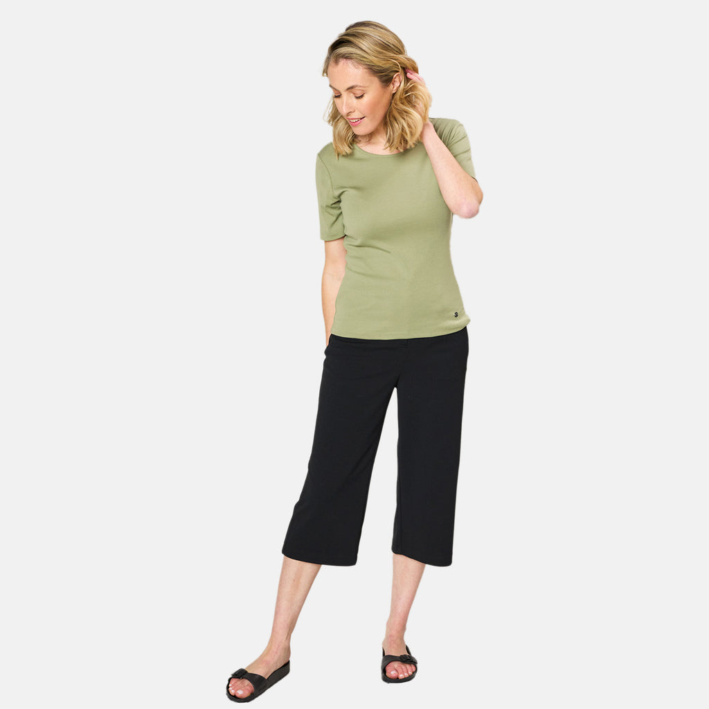 EMRECO Lightweight Crepe Culotte (Size 14) - Black_7762961_2