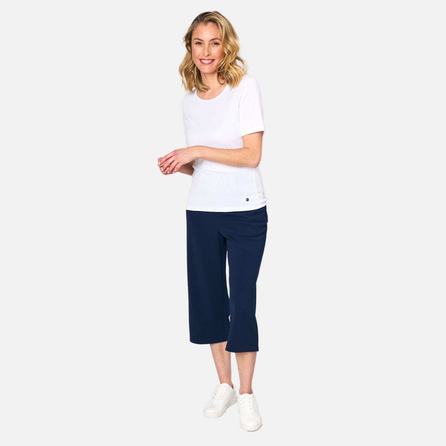 EMRECO Lightweight Crepe Culotte - Navy V32519044 1