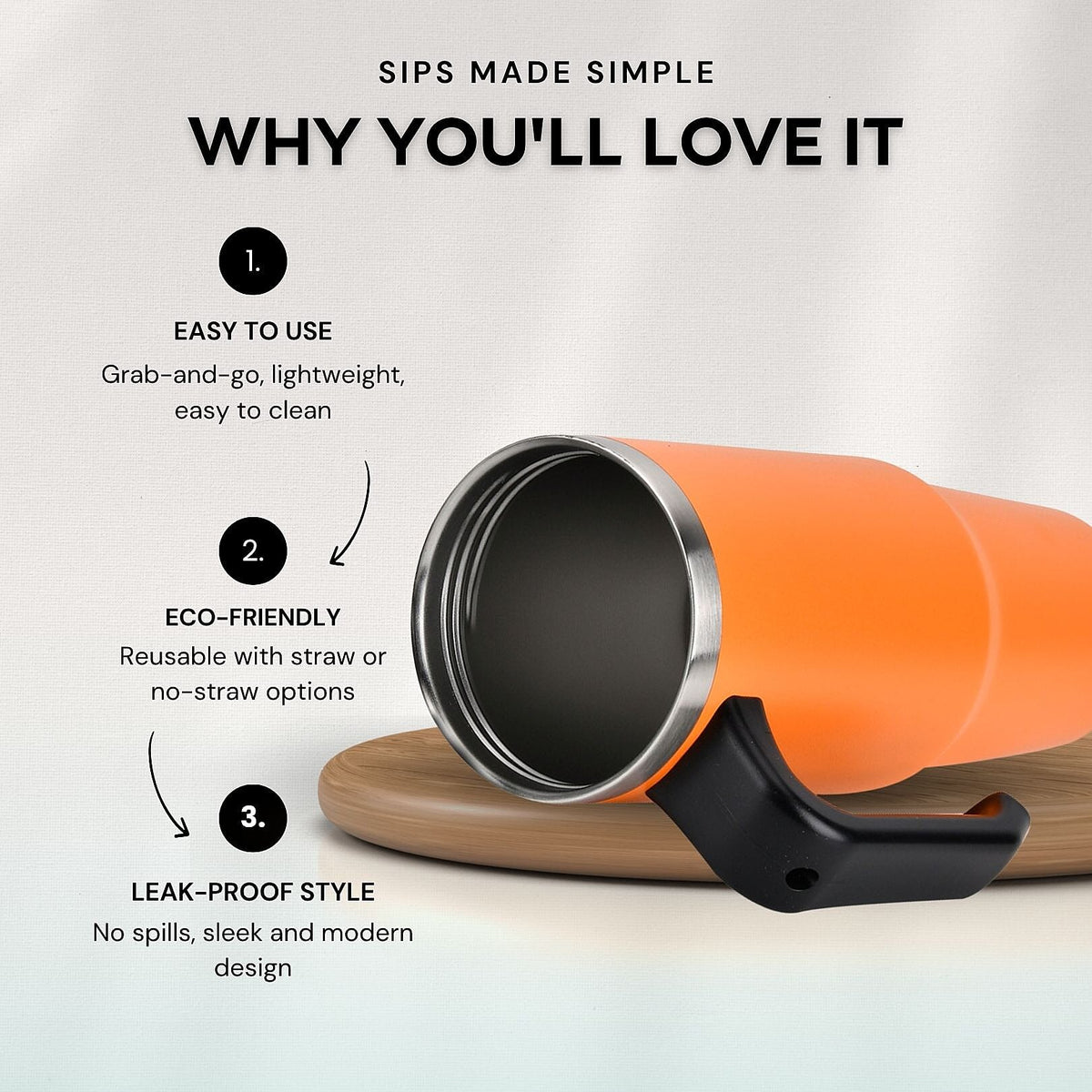 Coffee, Travel Mug and Tea Cup with Straw - 30oz V32700237 4
