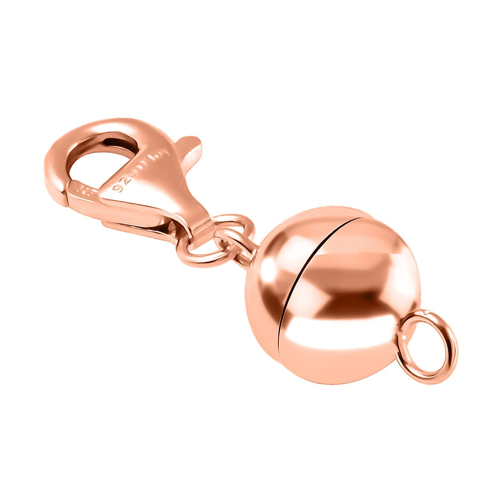 Set of 3 Sterling Silver Magnetic Clasps with Rose Gold Vermeil Overlay