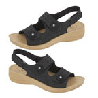 Jo - Joe Grenada Twin Touch Fasten Sandal (Size 4) - Black