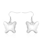 Multi Colour Murano Style Glass Butterfly Earrings with Hook
