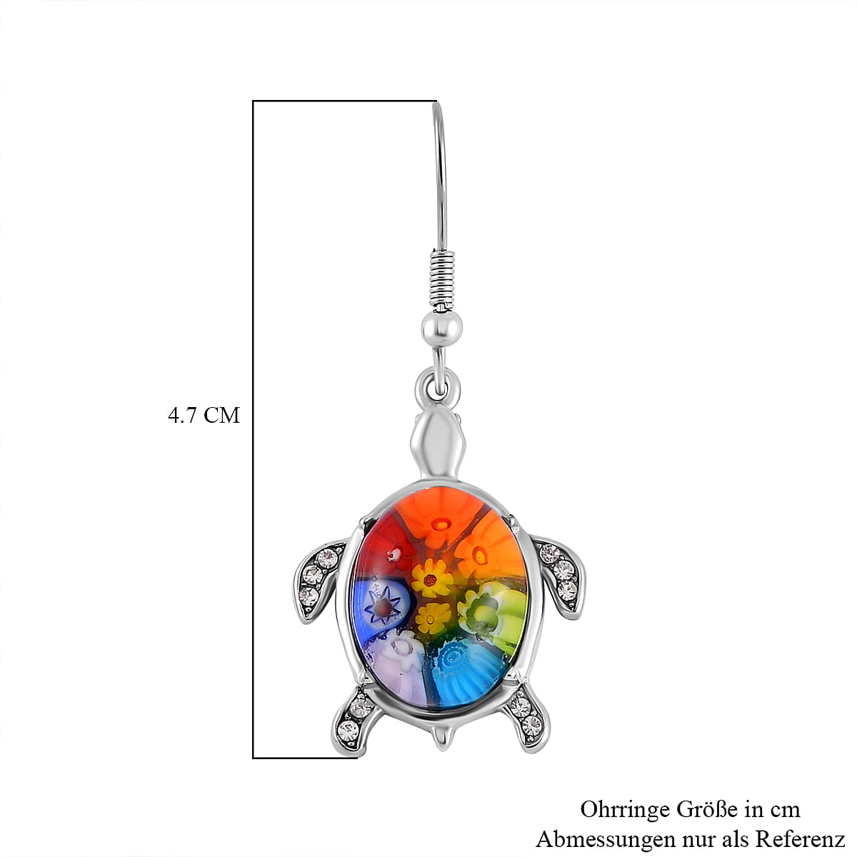 Murano Glass Earring Pure White Stainless Steel 0.010 Ct 7766061 6