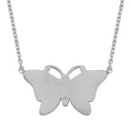 Multi Colour Murano Style Glass Butterfly Necklace (Size - 24)