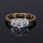 Luxuriant Diamond 22K Yellow Gold IGI Certified (VS1-D) Lab Grown Diamond (1 Ct) Center Ring 1.50 Ct.