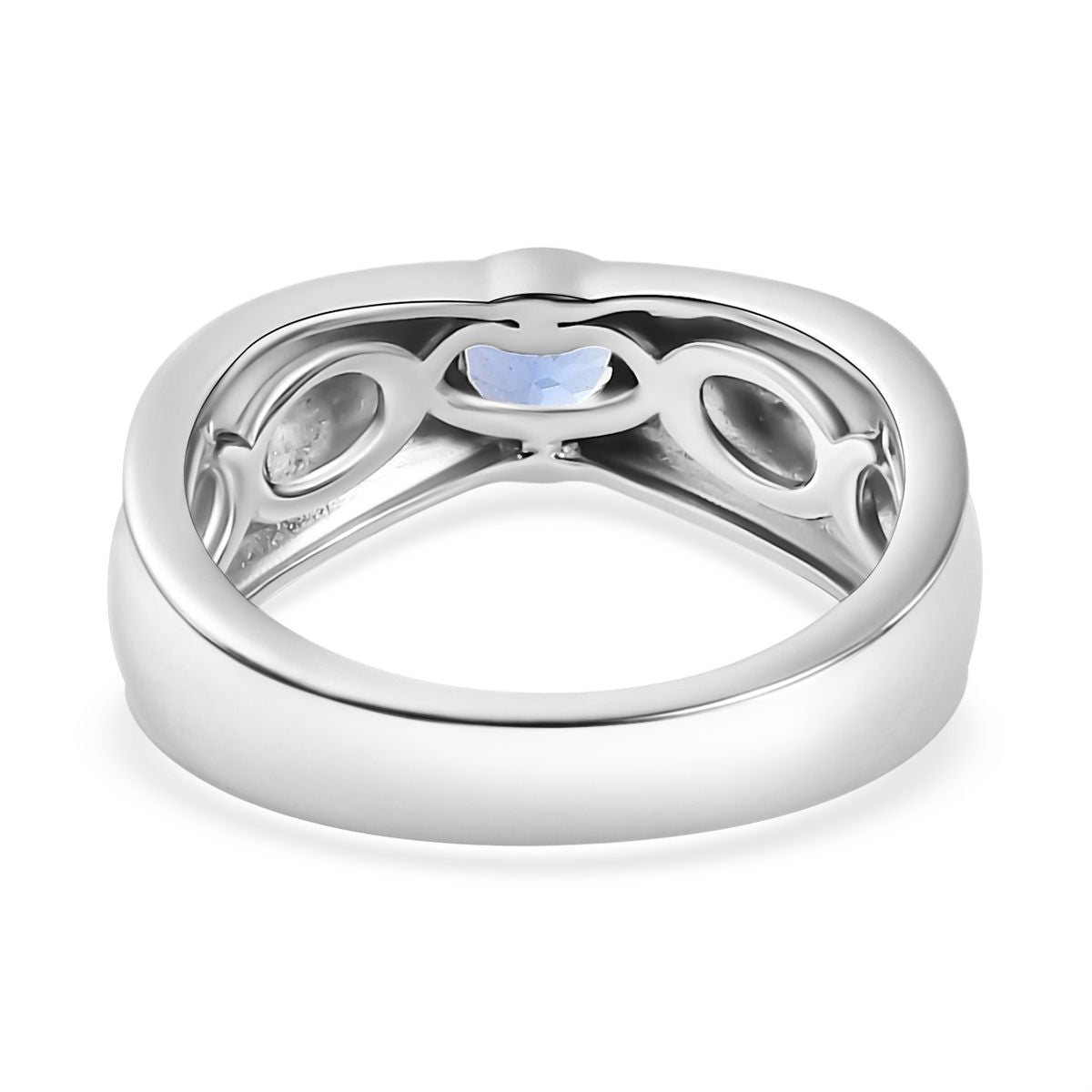 AAA Tanzanite Solitaire Ring in Platinum Overlay Sterling Silver 7767036 5