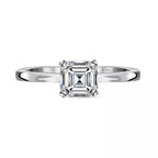 950 Platinum IGI Certified (VS-D) Square Emerald Cut Lab Grown Diamond Solitaire Ring 1.01 Ct.