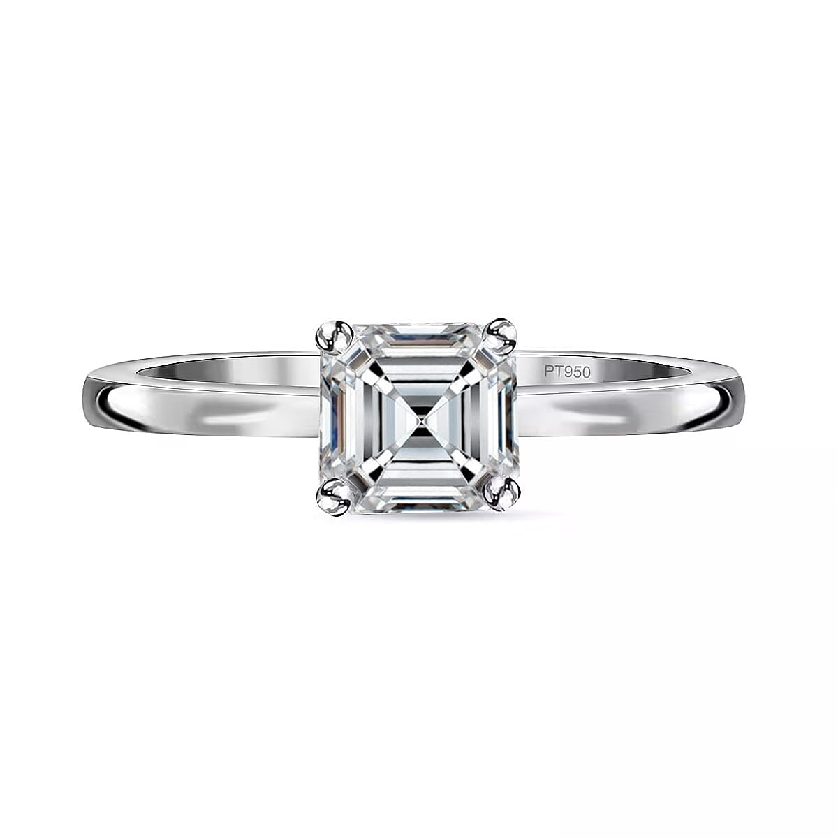 LUXURIANT 1 Ct. Lab Grown Diamond Solitaire Ring in 950 Platinum, IGI Certified 7767119 0