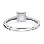 950 Platinum IGI Certified (VS-D) Square Emerald Cut Lab Grown Diamond Solitaire Ring 1.01 Ct.
