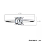 950 Platinum IGI Certified (VS-D) Square Emerald Cut Lab Grown Diamond Solitaire Ring 1.01 Ct.