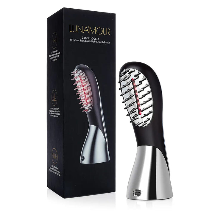 Clearance Price Lunamour LaserBoost- Advanced RF, Sonic Vibration, LL-Laser Hair Growth Brush - Lifetime Warranty 7767238 1