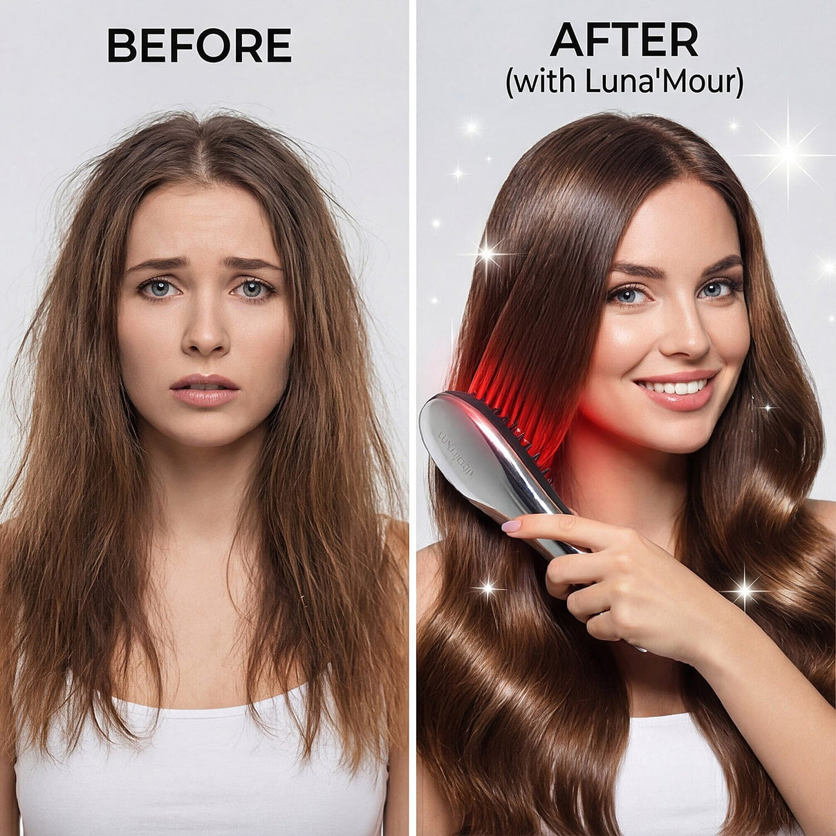 Clearance Price Lunamour LaserBoost- Advanced RF, Sonic Vibration, LL-Laser Hair Growth Brush - Lifetime Warranty 7767238 5