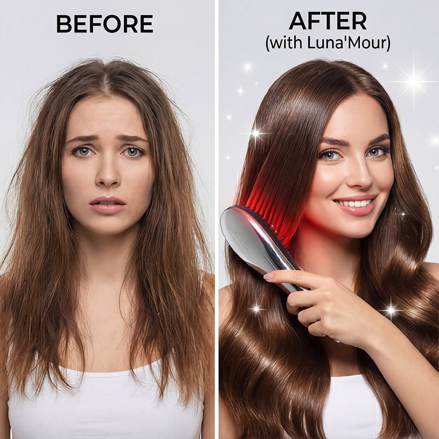 Clearance Price Lunamour LaserBoost- Advanced RF, Sonic Vibration, LL-Laser Hair Growth Brush - Lifetime Warranty 7767238 5