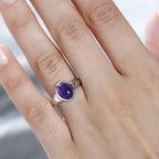 Amethyst Solitaire Ring in Platinum Overlay Sterling Silver 2.14 Ct_7767711_2