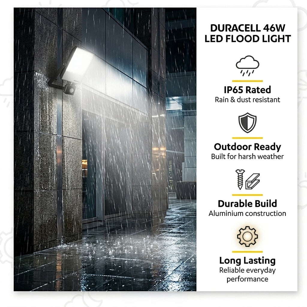 Flood Light-Duracel - High Quality Long Lasting LED 4000 Lumen (46W ) - Black_7767868_2