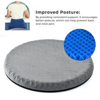 360 Degree Rotating Base Flexible Gel Seat Cushion - Breathable & Washable With Cover._7767872_7