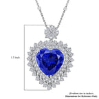 RHAPSODY 950 Platinum AGI Certified AAAA Tanzanite, White Diamond (VS-E-F) Pendant 24.43 ct.
