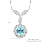 Certified and Appraised RHAPSODY 950 Platinum AAAA Santa Maria Aquamarine, Diamond Necklace 11.10 Ct