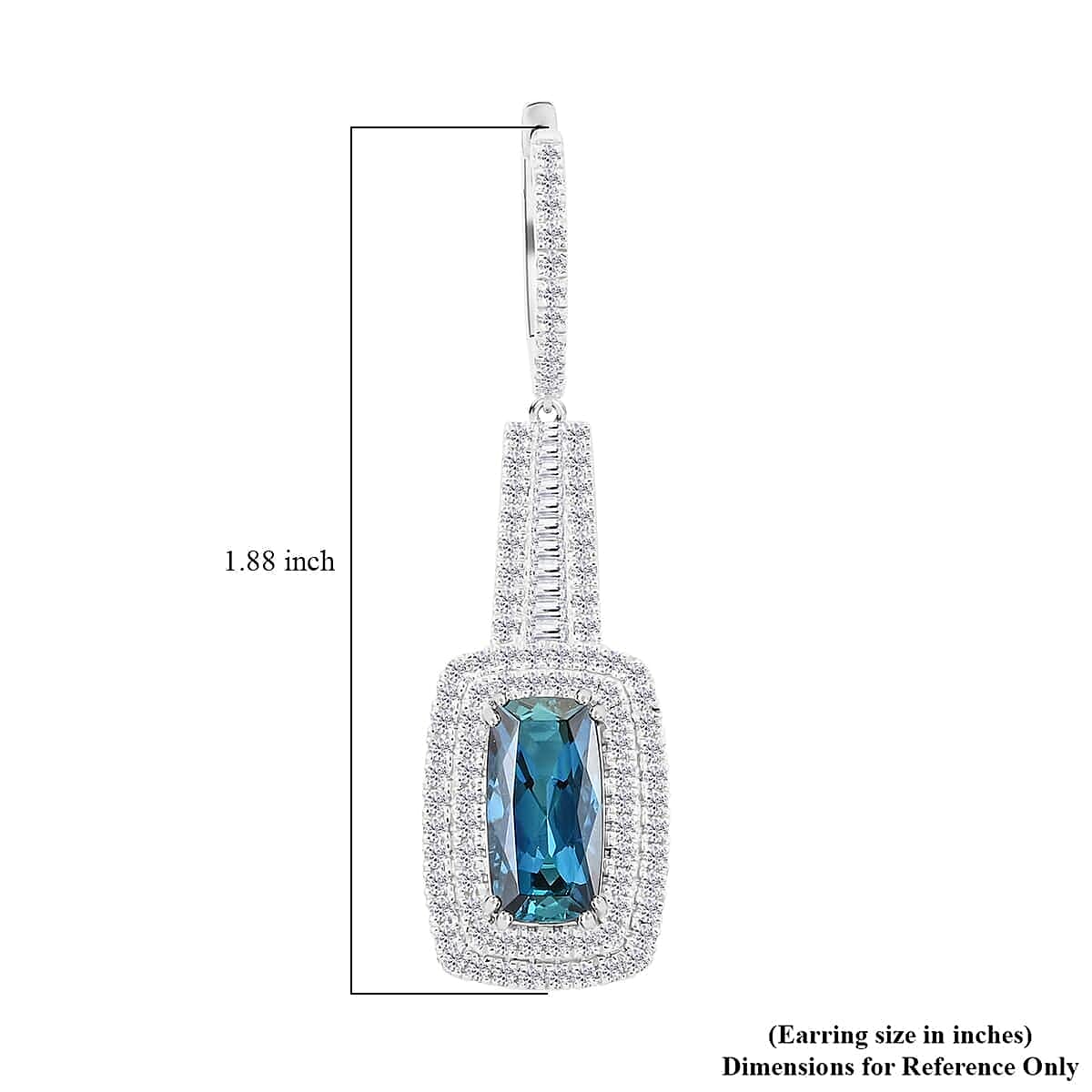 Chairman Vault Collection - Certified and Appraised RHAPSODY 950 Platinum AAAA Monte Belo Indicolite and E-F VS Diamond Double Halo Earrings 7.39 Ct 7769164 5