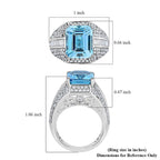 Certified and Appraised RHAPSODY 950 Platinum AAAA Santa Maria Aquamarine, Diamond Ring 7.85 Ct