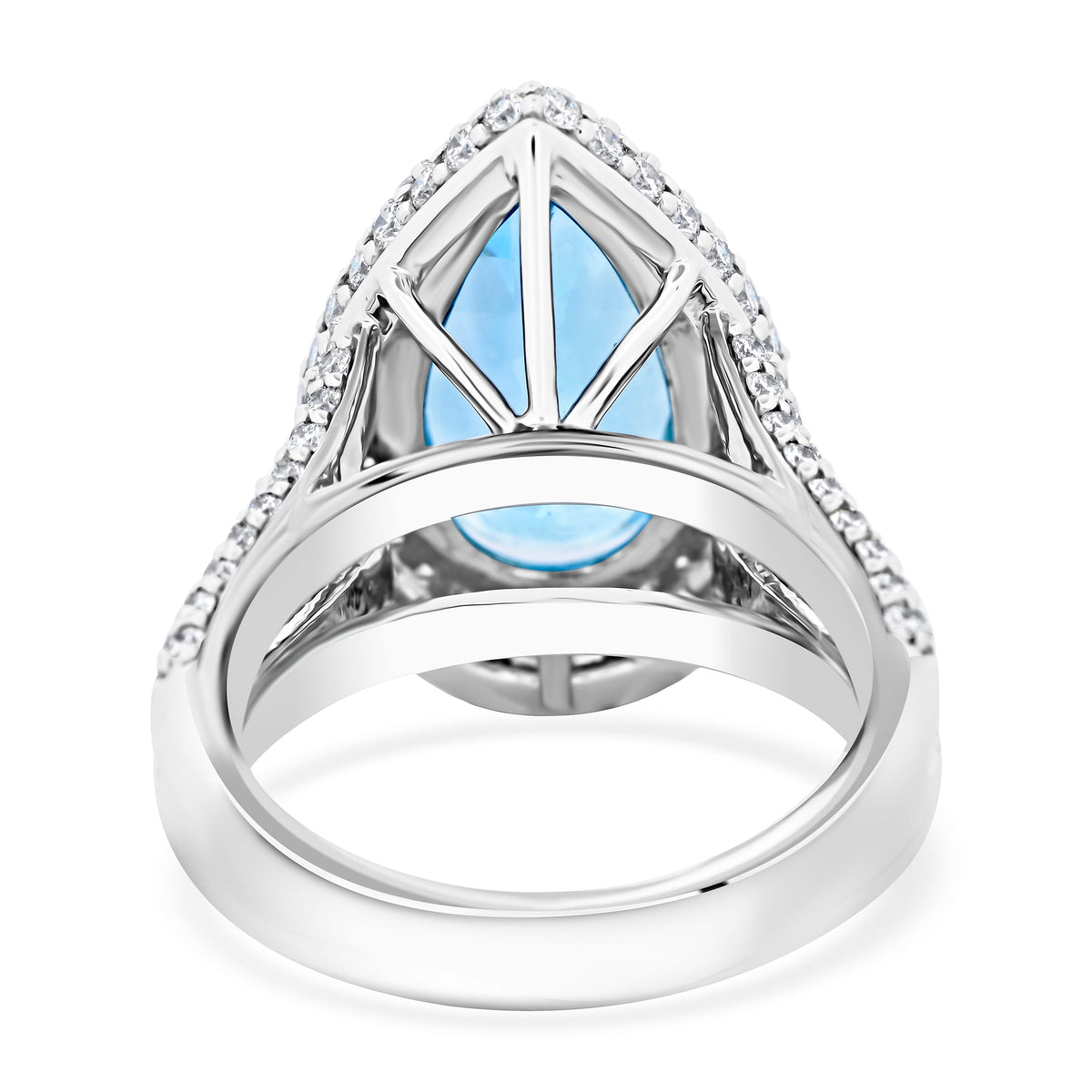 Chairman Vault Collection - RHAPSODY 950 Platinum AGI Certified AAAA Santamaria Aquamarine and Diamond Ring 6.25 Ct 7769465 3