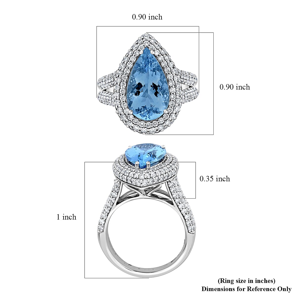 Chairman Vault Collection - RHAPSODY 950 Platinum AGI Certified AAAA Santamaria Aquamarine and Diamond Ring 6.25 Ct 7769465 4