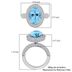 Certified and Appraised RHAPSODY 950 Platinum AAAA Santamaria Aquamarine, Diamond Ring 7.90 Ct.