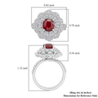 Certified and Appraised RHAPSODY 950 Platinum AAAA Montepuez Ruby and E-F VS Diamond Ring, 4.00 Ct