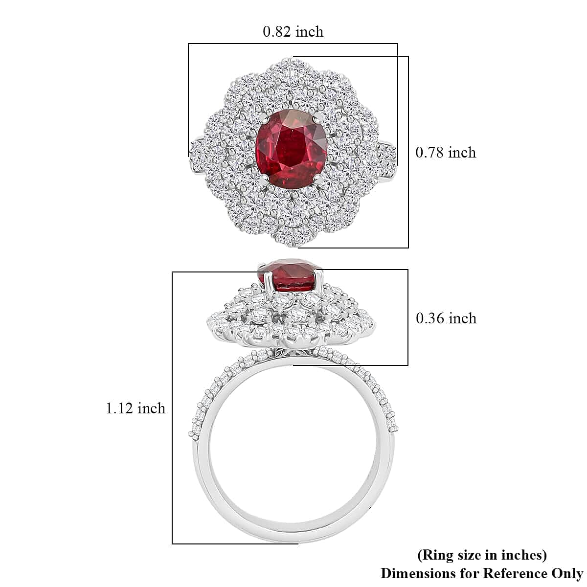 Chairman Vault Collection - Certified and Appraised RHAPSODY 950 Platinum AAAA Montepuez Ruby and E-F VS Diamond Halo Ring 4.00 Ct 7769649 5