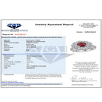 Certified and Appraised RHAPSODY 950 Platinum AAAA Montepuez Ruby and E-F VS Diamond Ring, 4.00 Ct