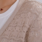 La Marey Acrylic Patterned Cardigan (Size 20 to 22) - Beige_7771083_5