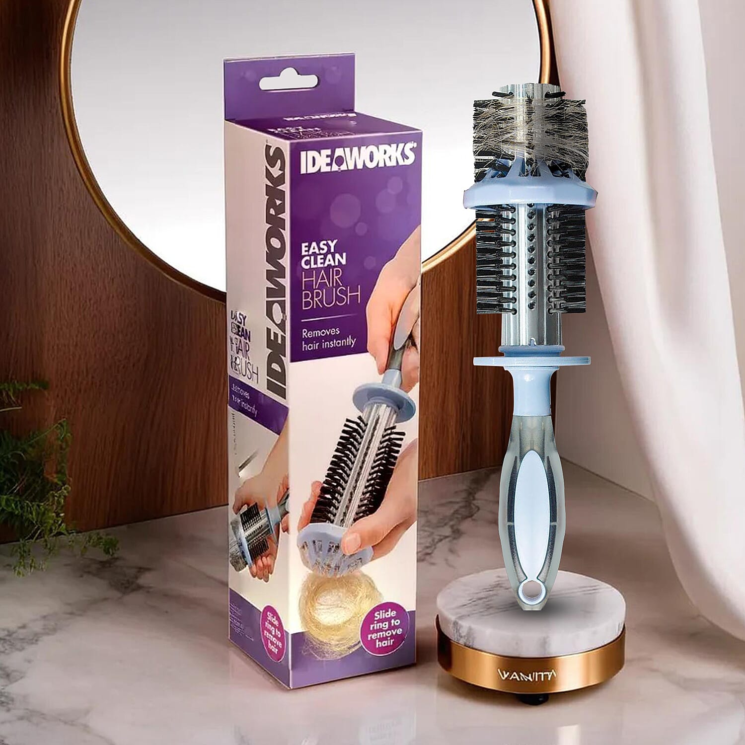 IDEAWORKS - Easy Clean Hair Brush 7771137 1