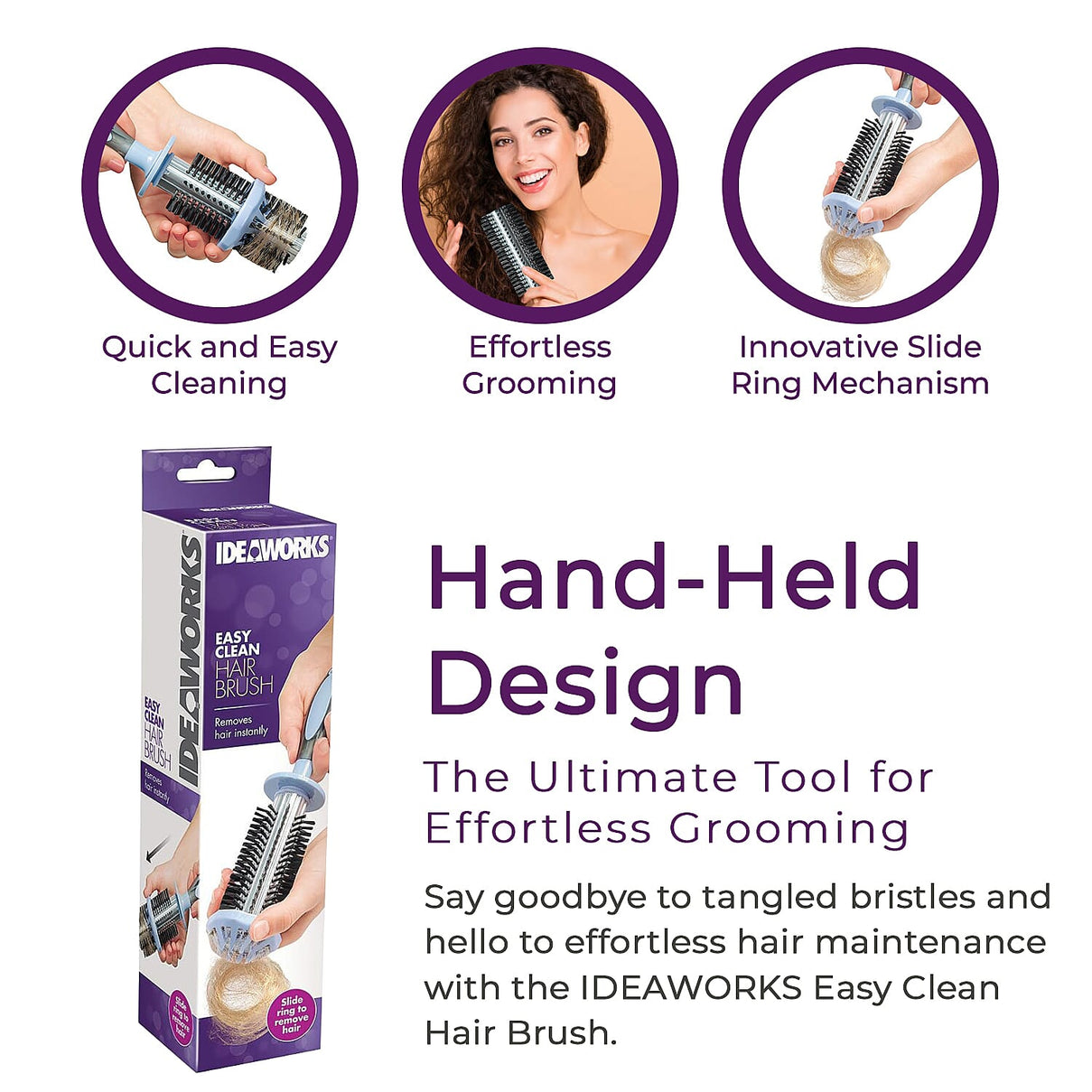 IDEAWORKS - Easy Clean Hair Brush 7771137 4