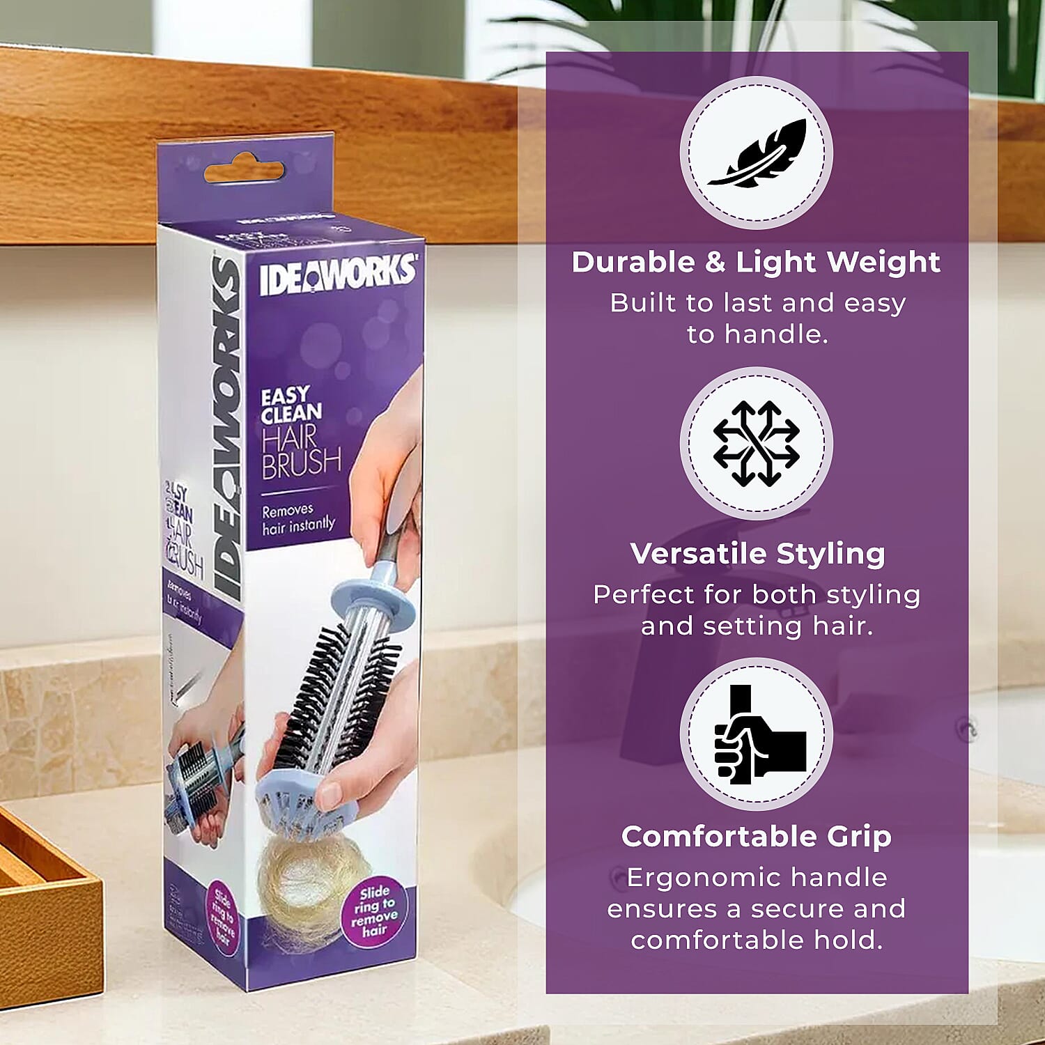 IDEAWORKS - Easy Clean Hair Brush 7771137 5