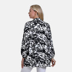 La Marey Abstract Art Pattern Top (Size L/XL) - Black & White_7772007_1