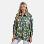 La Marey Geometric Pattern Top (Size L/XL) - Green_7772030_3