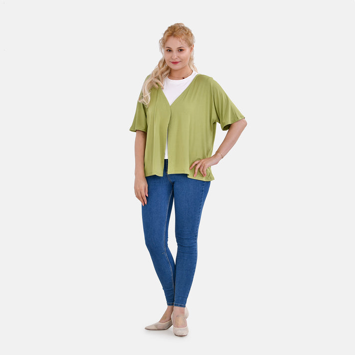 TAMSY V-Neck Mid-Sleeve Cardigan 7772230 1