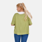 Tamsy V-Neck Mid-Sleeve Cardigan (One Size) - Green_7772230_1