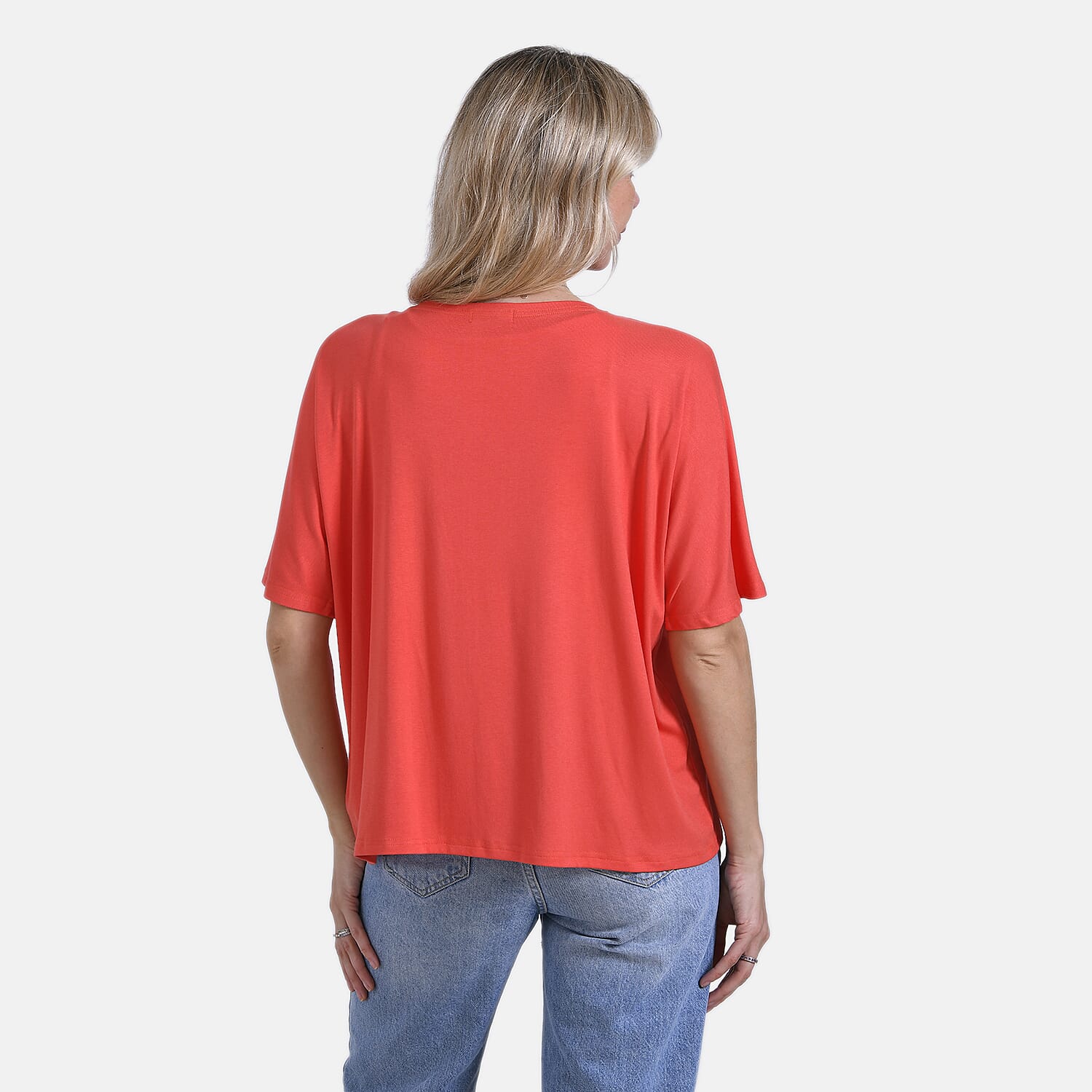 Tamsy Classic V-Neck Mid-Sleeve Bolero Cardigan (Size 8-18) - Orange V32530624 2