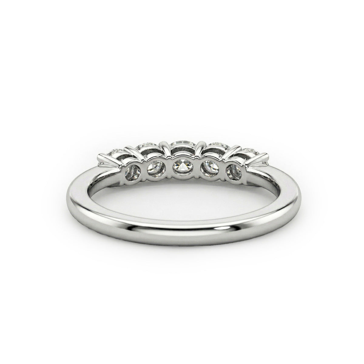 LUXURIANT SGL Certified 1 Ct. Lab Grown Diamond VS E-F 5 Stone Ring in 950 Platinum 7772606 4