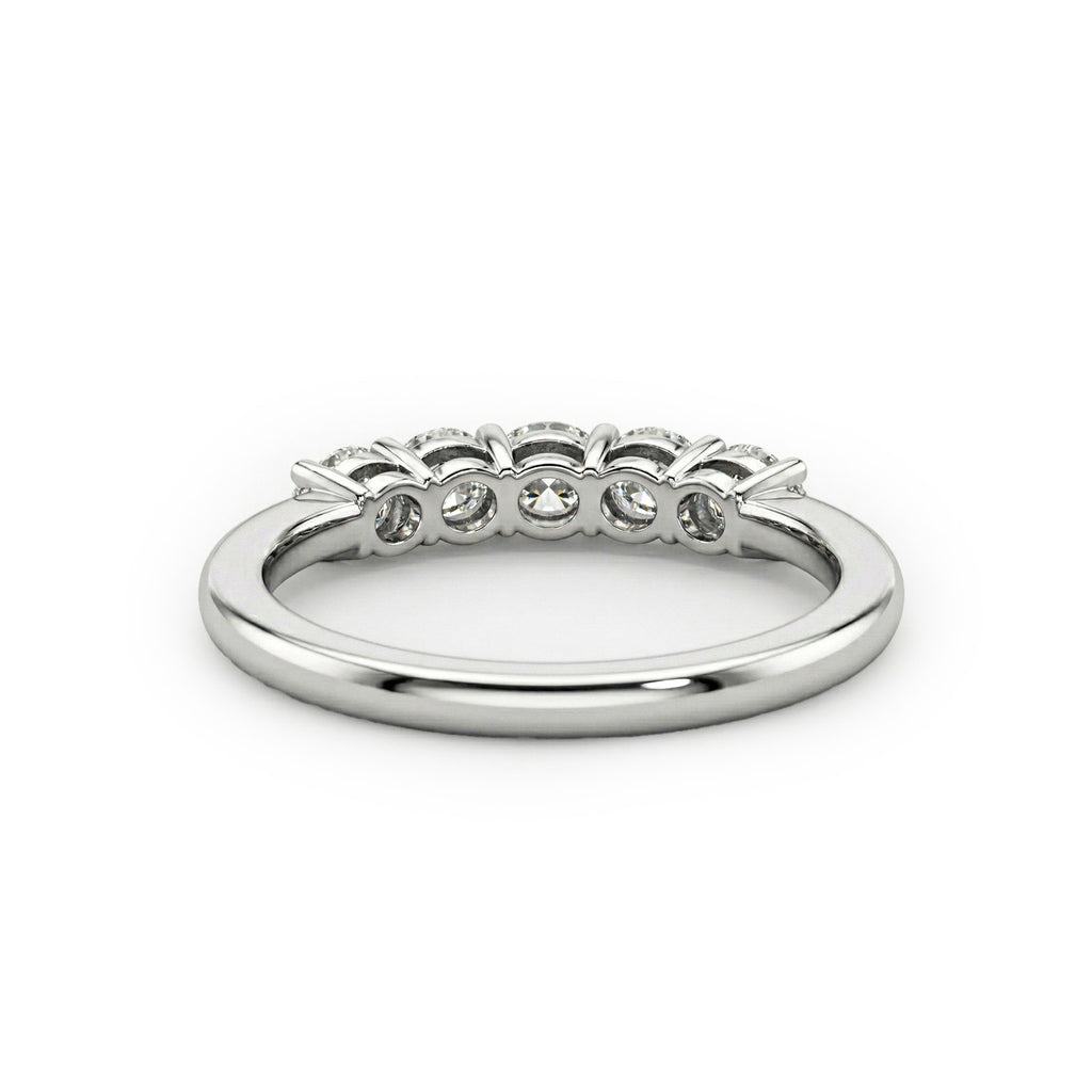 Luxuriant 950 Platinum SGL Certified (VS/EF) Lab Grown Diamond 5 Stone Ring 1.00 Ct. Platinum Wt 4.00 Gms_7772614_3