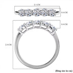 Luxuriant 950 Platinum SGL Certified (VS/EF) Lab Grown Diamond 5 Stone Ring 1.00 Ct. Platinum Wt 4.00 Gms_7772614_5