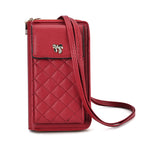 PU Crossbody Cellphone Bag (Size 11x4x19 cm) - Burgundy_7774940