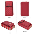 PU Crossbody Cellphone Bag (Size 11x4x19 cm) - Burgundy_7774940_3