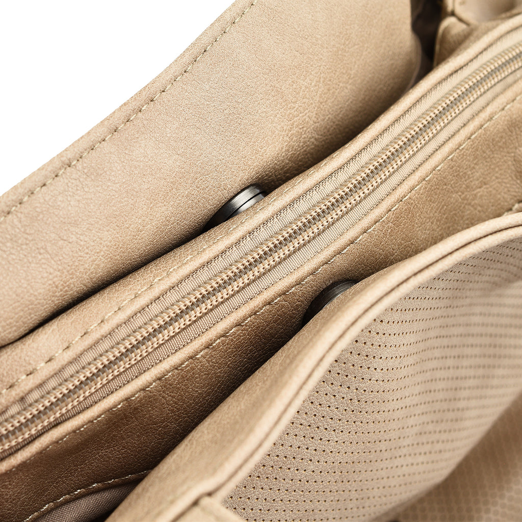 PU Shopper Bag (Size 1x1x1 cm) - Taupe_7775463_2