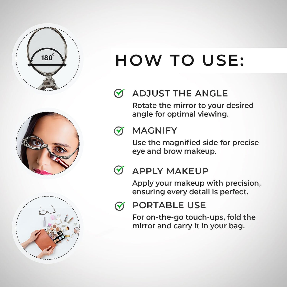 Quickreader Rotating Magnifying Makeup Glass 7775493 4