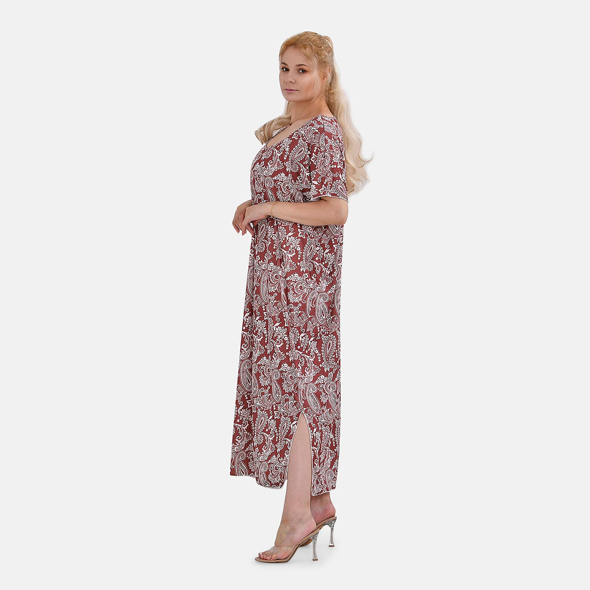 Tamsy V-Neck Slit Dress V32565842 2