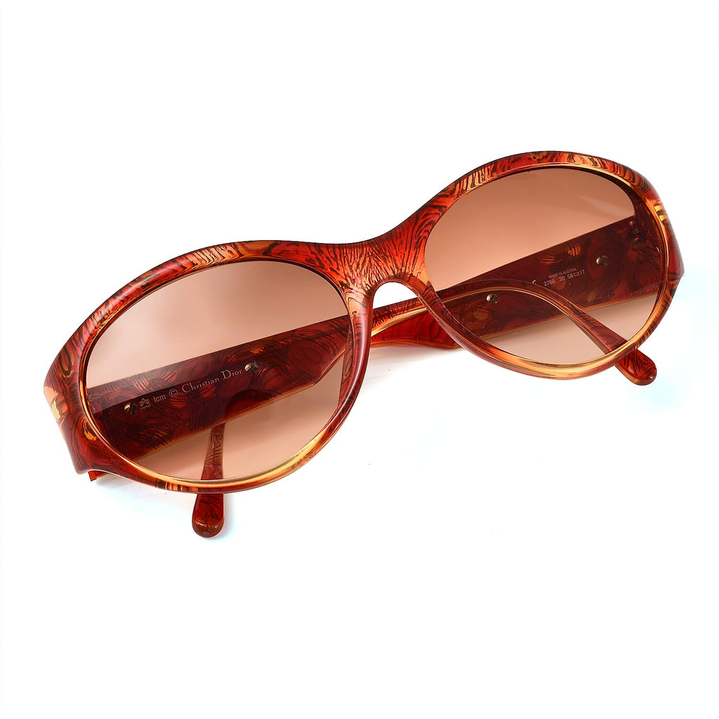 DIOR Ladies Round Sunglasses - Red_7777474